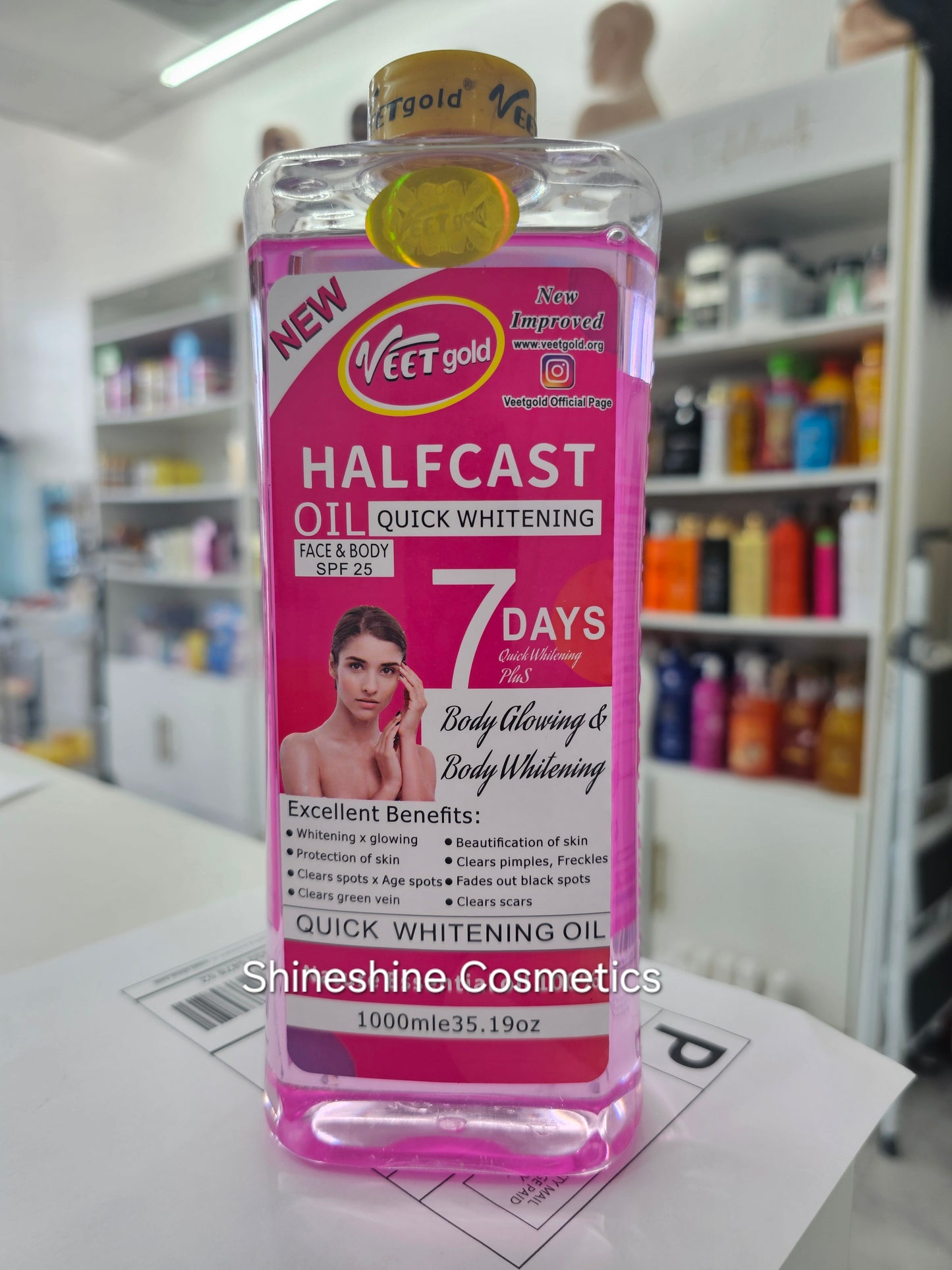 Veet Gold Halfcast Glowing & Whitening Oil 100ml