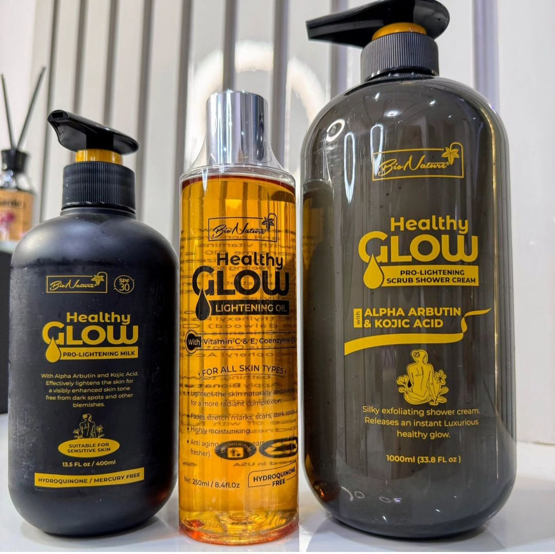 Healthy Glow Ligtening Lotion,Body Wash & Body Oil