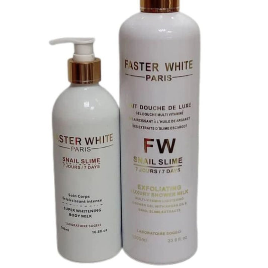 Faster White Snail Slime Super Lightening Lotion & Shower Gel