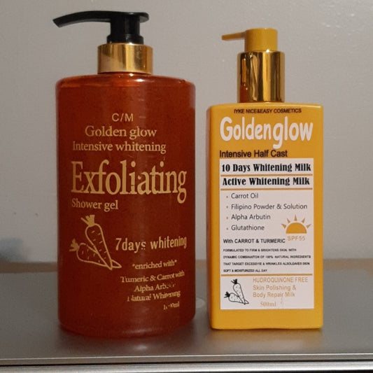 Golden Glow Lotion & Shower Gel with carrot oil  and glutathione