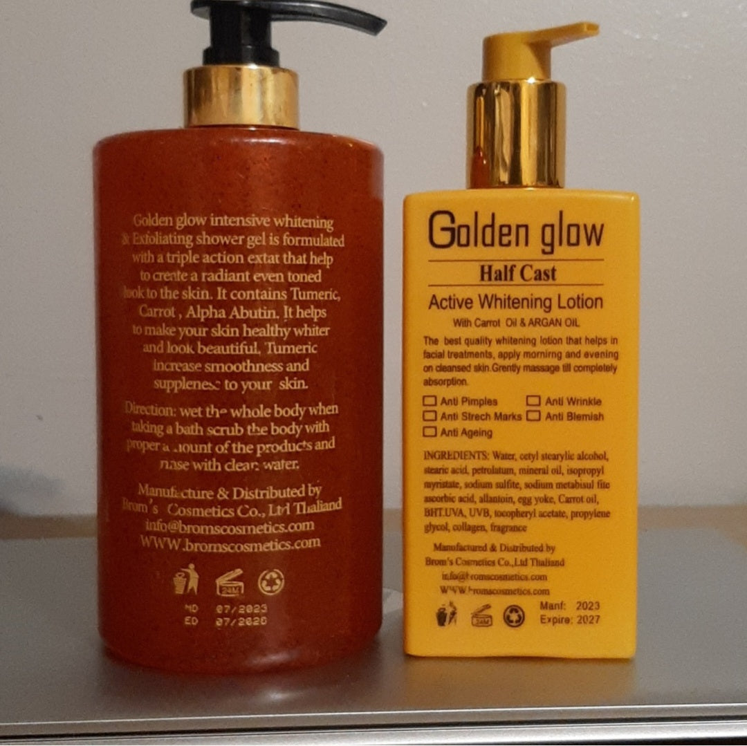 Golden Glow Lotion & Shower Gel with carrot oil  and glutathione