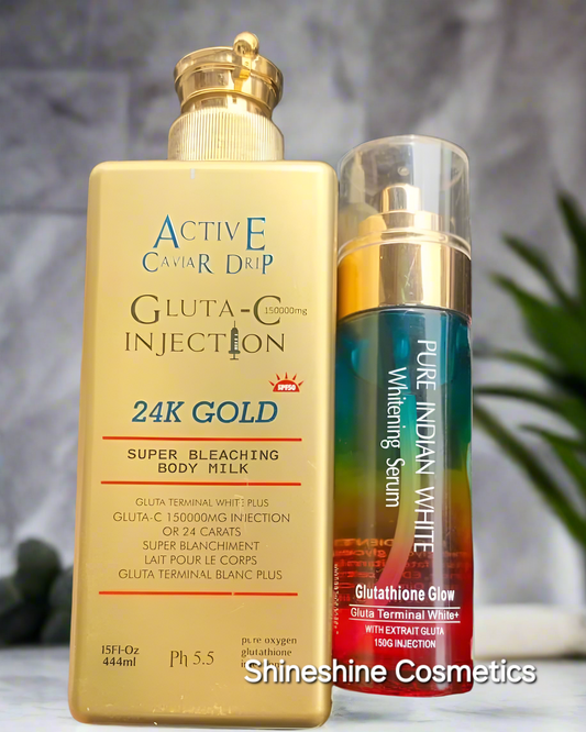 Active Caviar Drip Gold Whitening Lotion & Pure Indian White Serum