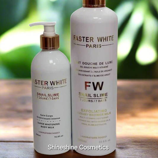 Faster White Snail Slime Super Lightening Lotion & Shower Gel