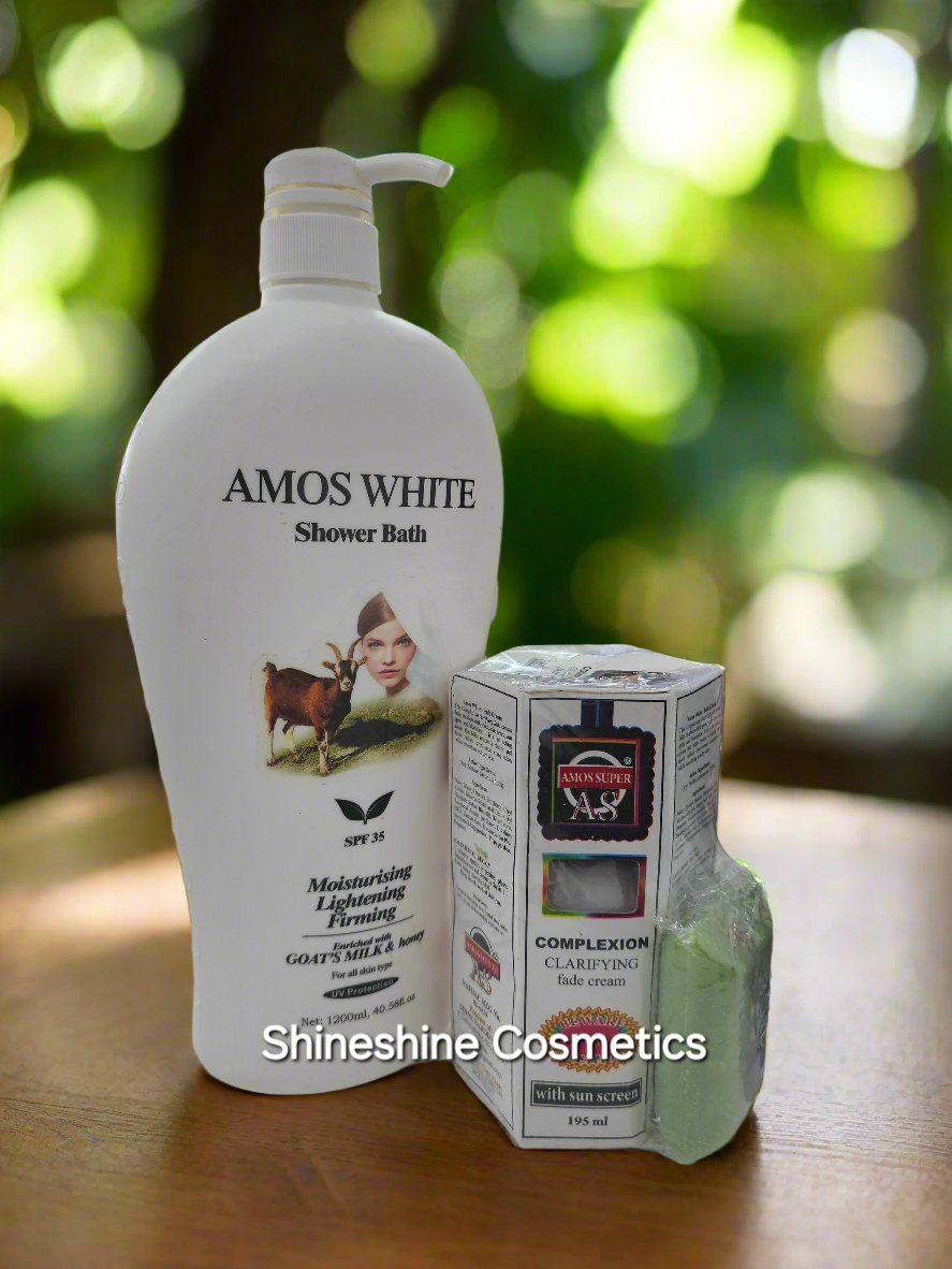 Amos White Clarifying Lotion & Amos White Lightening Body Wash